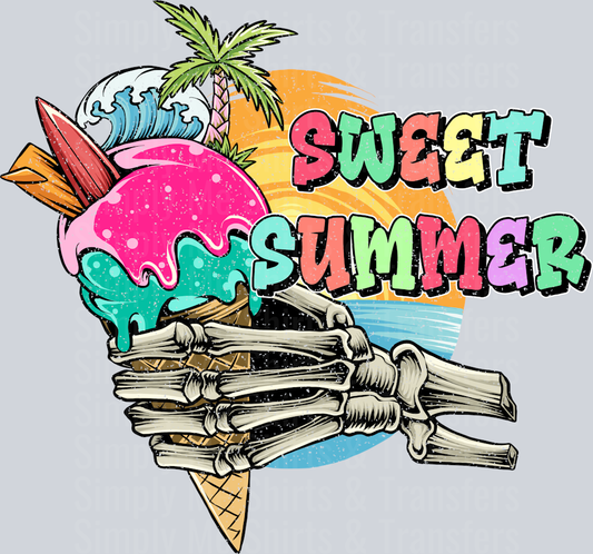 Sweet summer skelly hand with cone