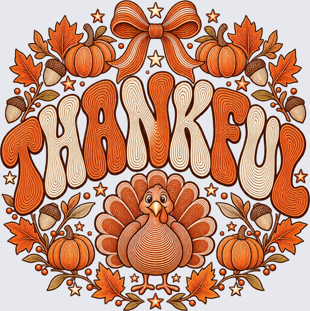 Thankful leaves and pumpkins