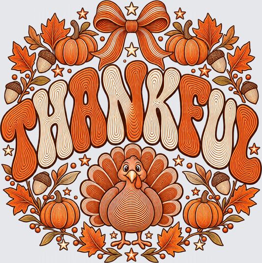 Thankful leaves and pumpkins