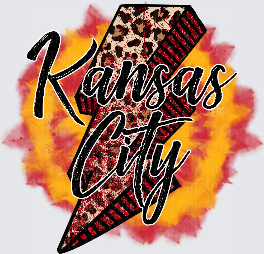 Kansas City Chiefs Arrowhead with Watercolor Splash Background