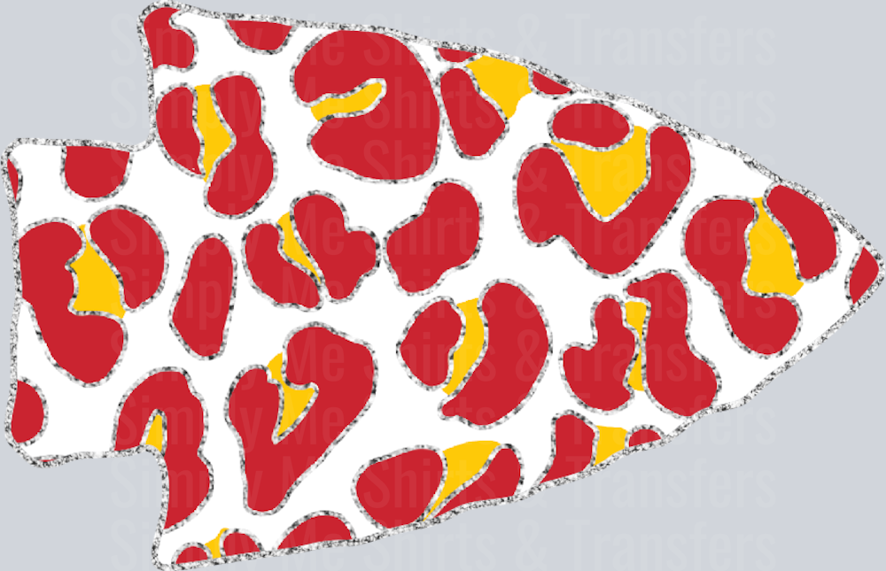 KC Glitter Leopard  Sleeve Red