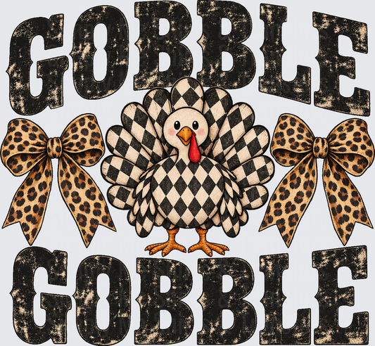 Distressed Gobble Leopard Bows