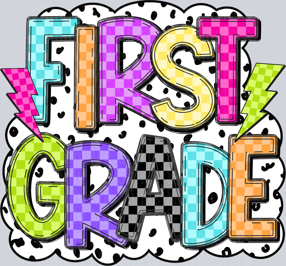 First grade checkered
