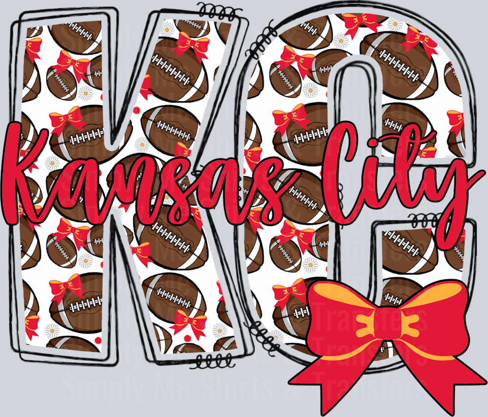 KC Football Bows Daisies