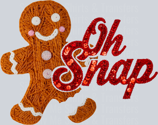 OH SNAP GINGERBREAD FAUX YARN SEQUINS