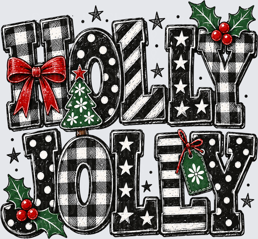 Ho Ho Ho Plaid Holly Jolly