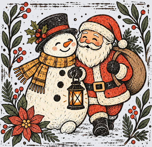 Santa and Snowman
