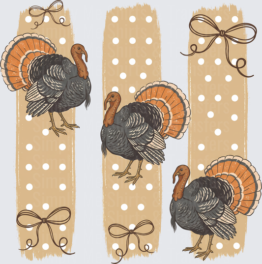 Striped Polkadot Turkey and Bows