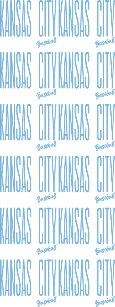 Kansas City Baseball Typography Pattern