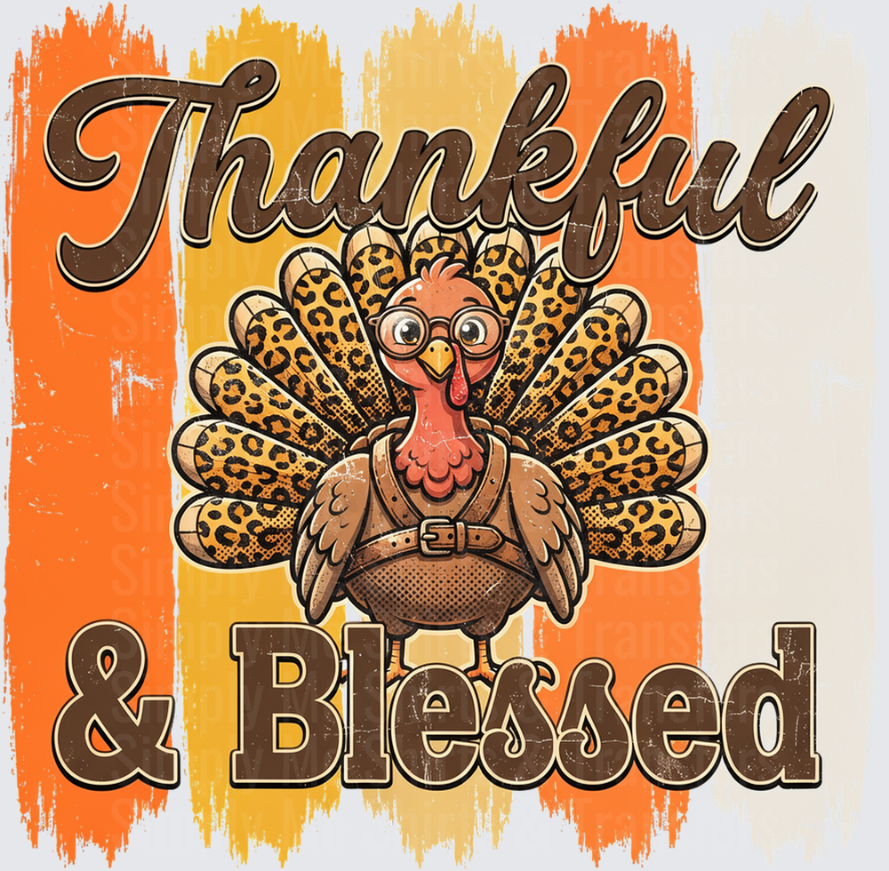 Striped Thankful & Blessed