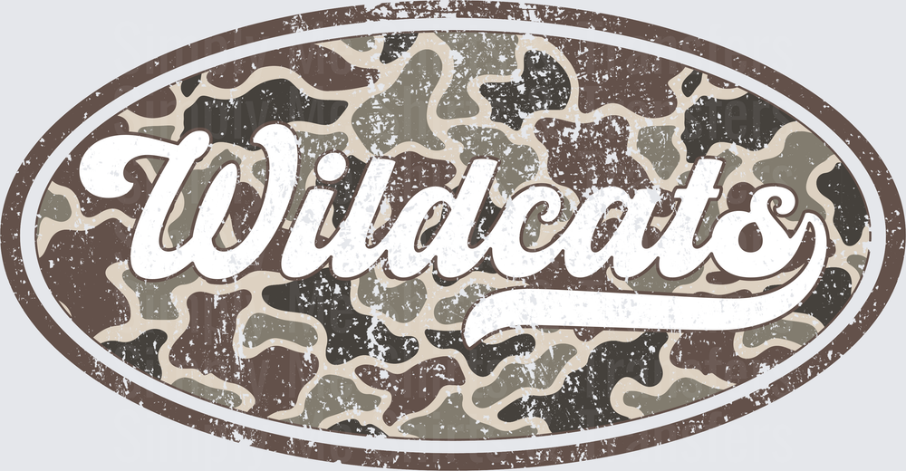 WILDCATS-DUCK-CAMO-SCRIPT-MASCOT – Simply Me Shirts & Transfers