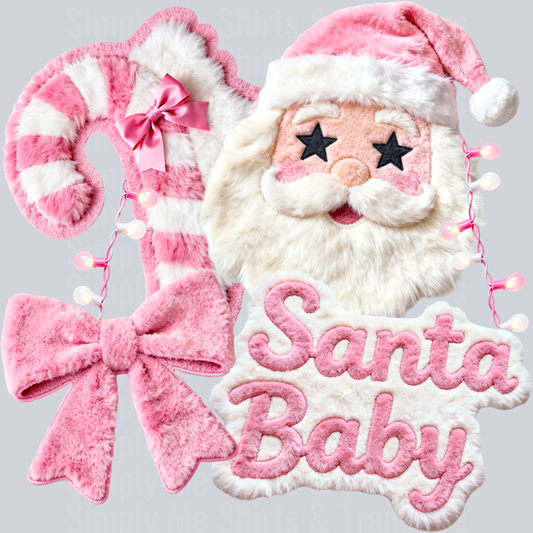 pink santa baby faux fur HWDS