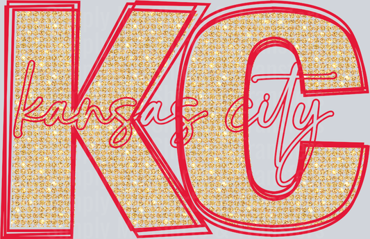 Rhinestone KC Red Gold
