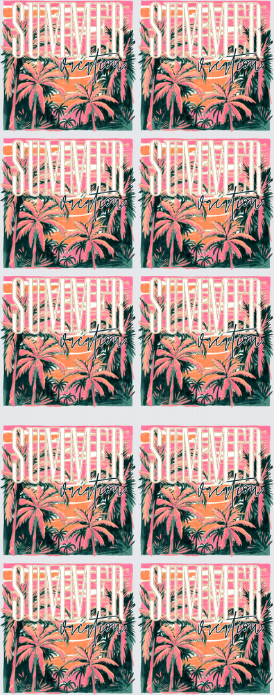 Weekend Vibes Tropical Palm Trees Sunset Paradise Design