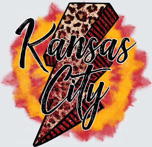 Kansas City Chiefs Arrowhead with Watercolor Splash Background