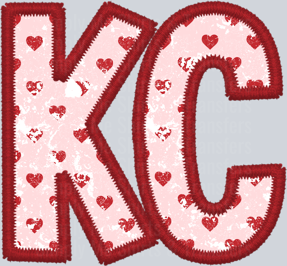 KC Embroidered Hearts