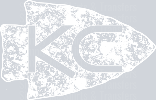 Distressed KC Arrowhead White