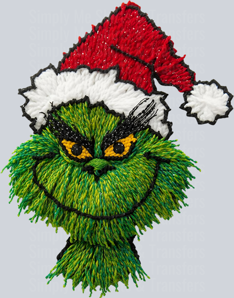 CHRISTMAS GREEN YARN FACE