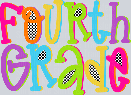 FOURTH GRADE COLORFUL CHECKERED