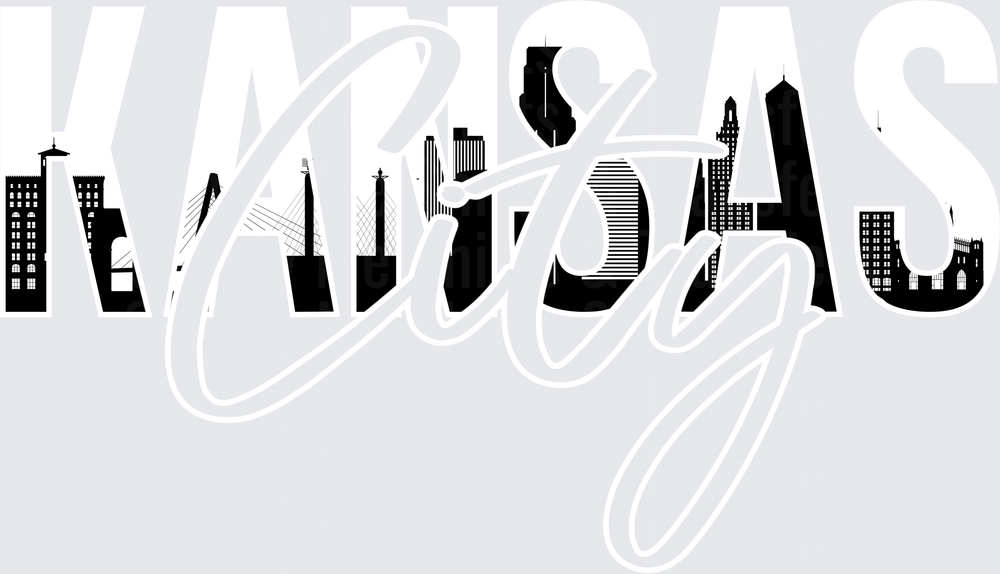 Chicago Skyline Typography Silhouette Design
