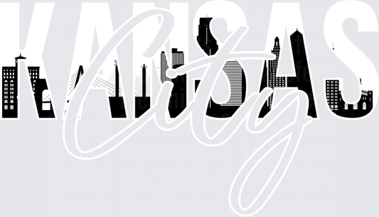 Chicago Skyline Typography Silhouette Design