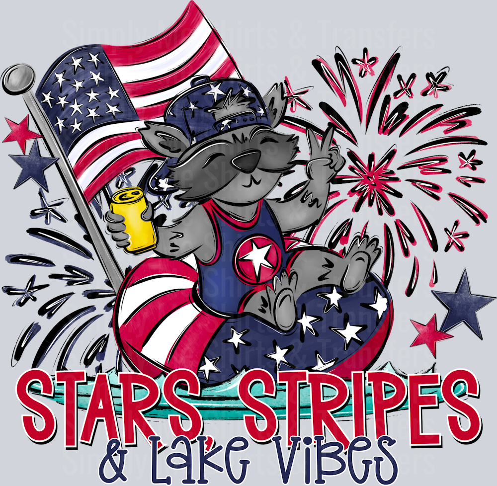 Stars stripes and lake vibes