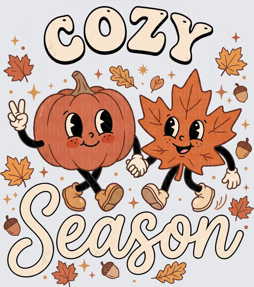 Cozy Season Pumpkin and Leaf