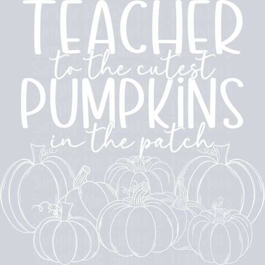 Teacher pumpkins white