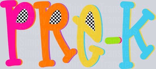 PRE-K COLORFUL CHECKERED