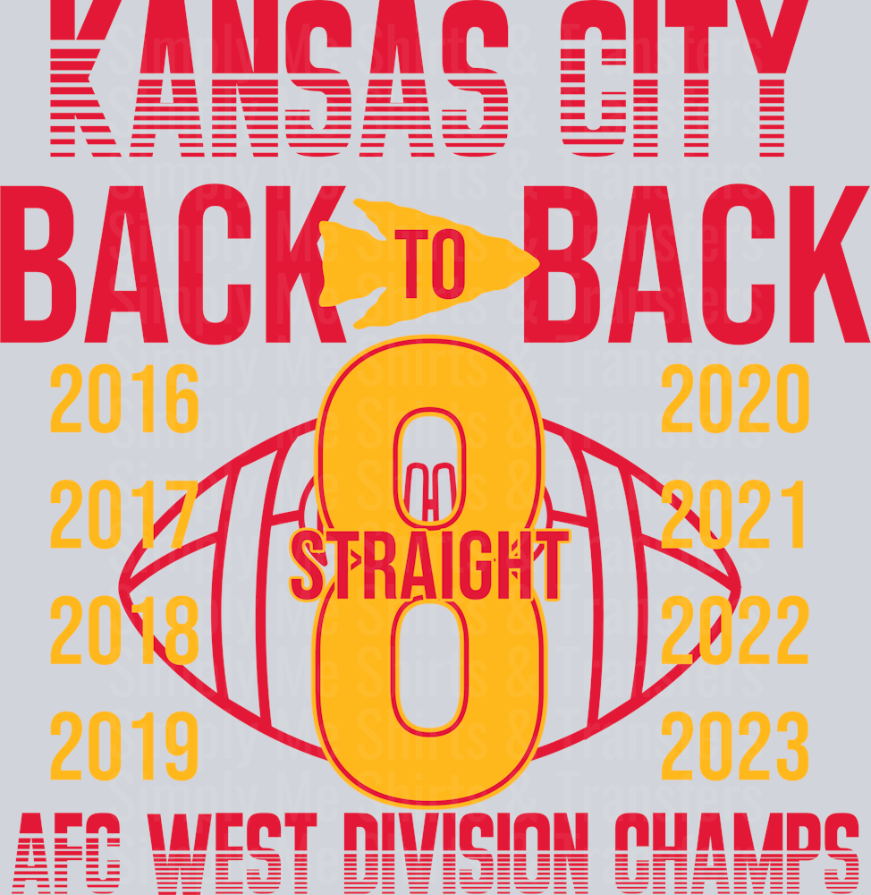 KC Eight Straight Red Gold