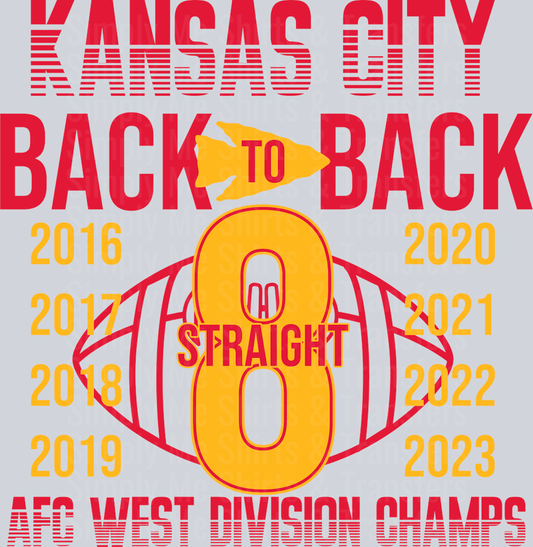 KC Eight Straight Red Gold