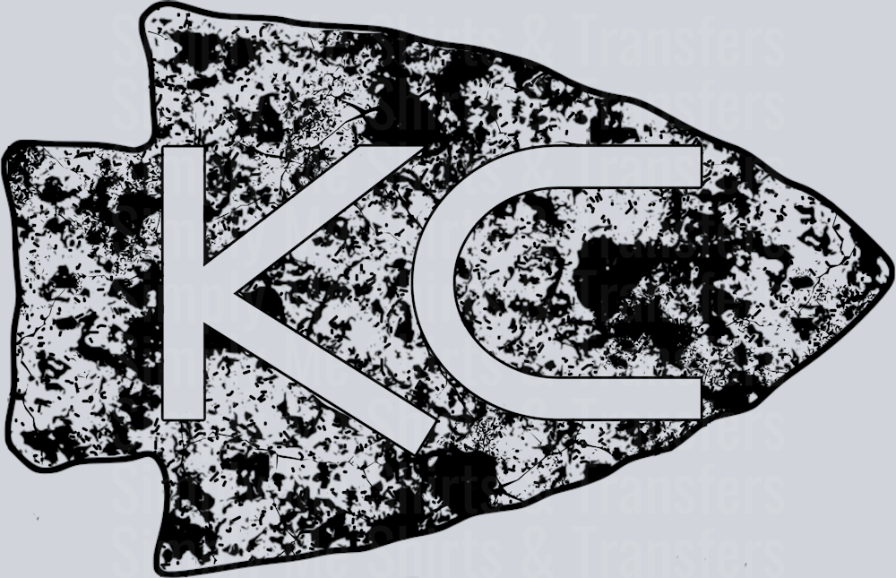 Distressed KC Arrowhead Black