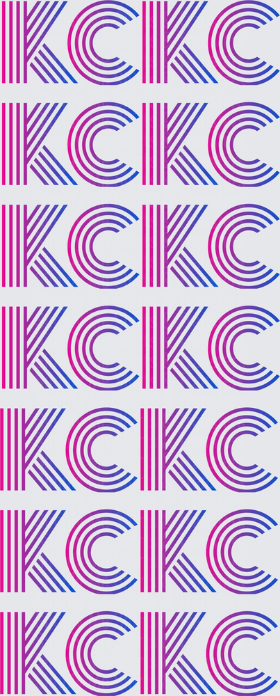 Purple and Blue Gradient KCKC Repeating Pattern