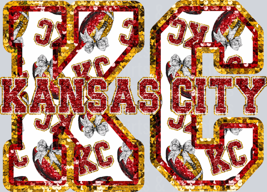 Sequin Football KC