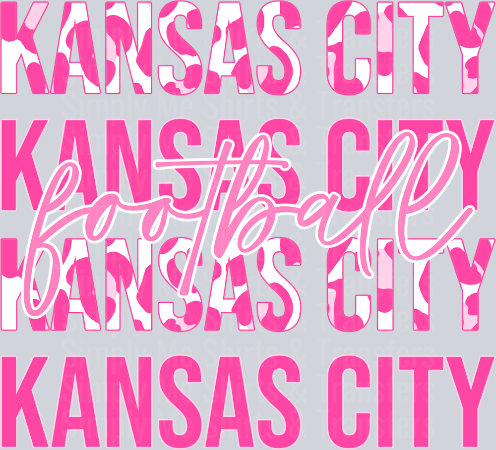 Kansas City Football Leopard  Pink