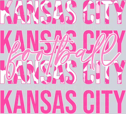 Kansas City Football Leopard  Pink