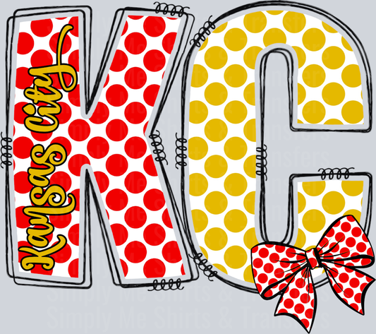 Polka Dot Bow KC Red