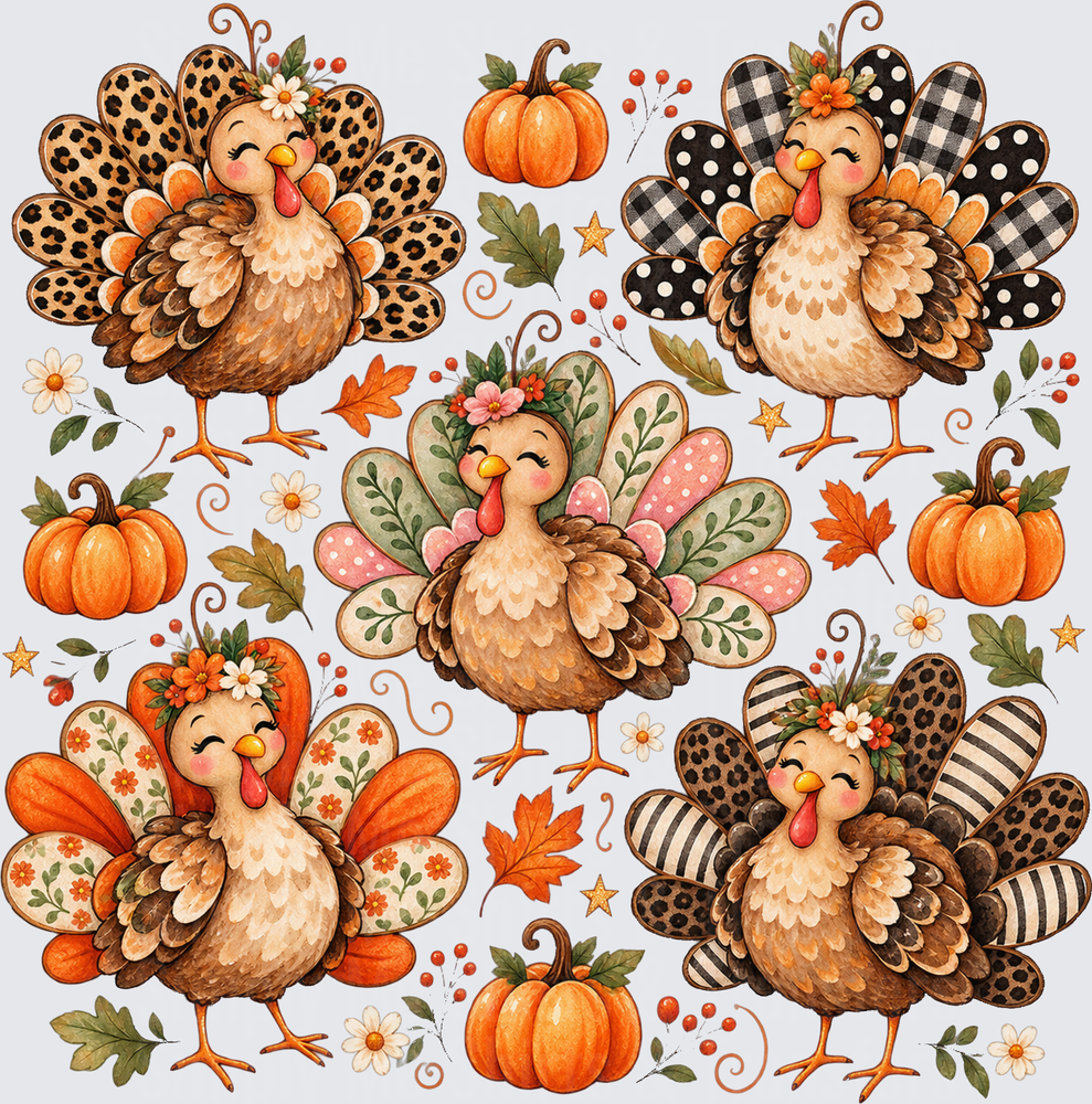 Polkadot and Leopard Turkeys