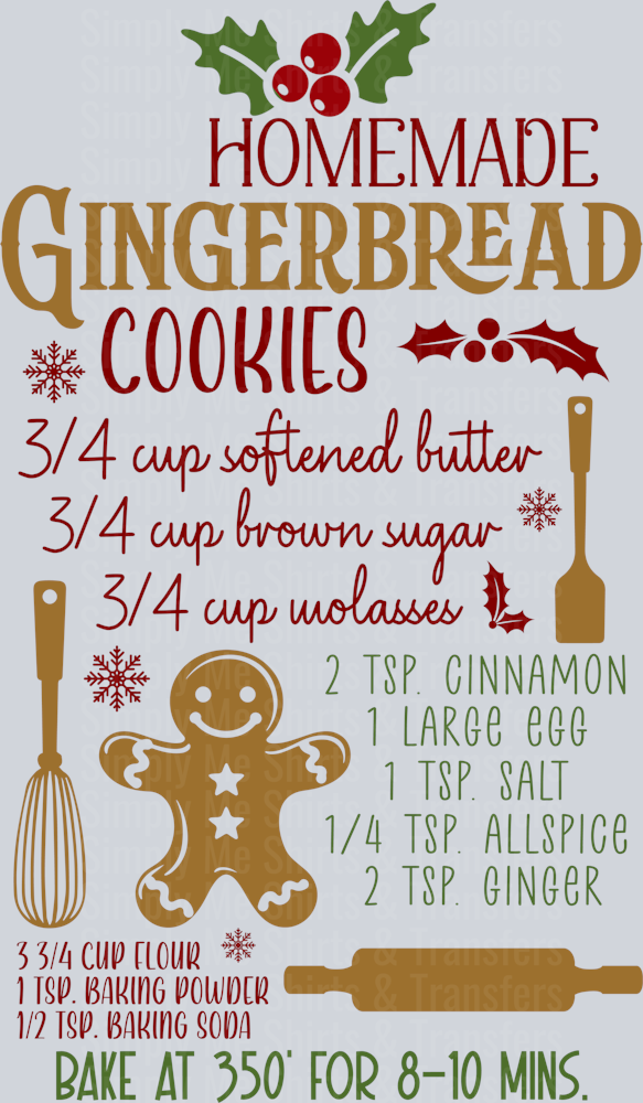 GingerbreadRecipeKitchenTowel