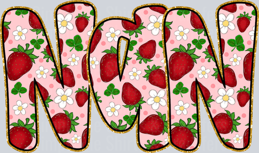 Nan strawberry print