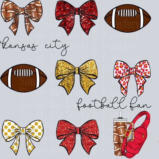 Kansas City Football Bows