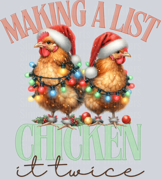 MAKING A LIST CHICKEN