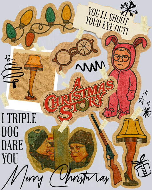 Vintage Christmas Movie Collage CHRISTMAS STORY HWDS