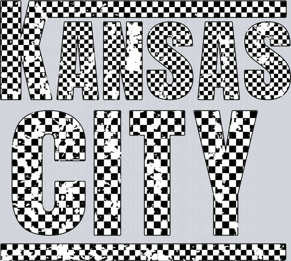 Kansas City Checkered White Blk - Copy