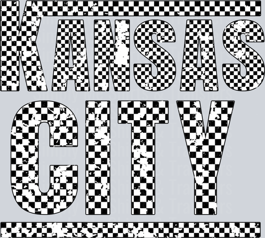 Kansas City Checkered White Blk - Copy