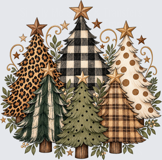 Leopard and Gingham Trees