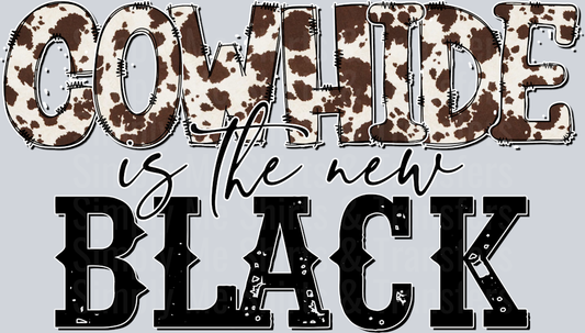 cowhide new black