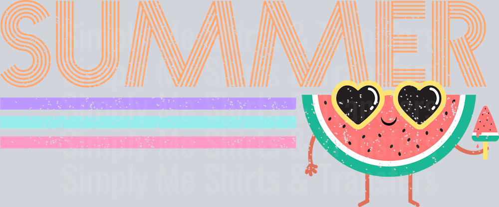 retro summer watermelon