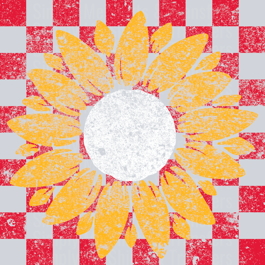 SUNFLOWER-RETRO-RED-GOLDEN
