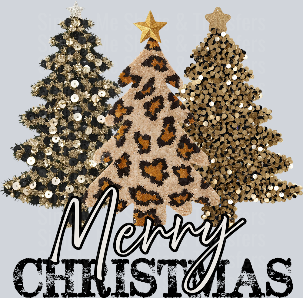 MERRY CHRISTMAS LEOPARD TREE